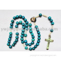 Wooden cord rosary with Mary picture